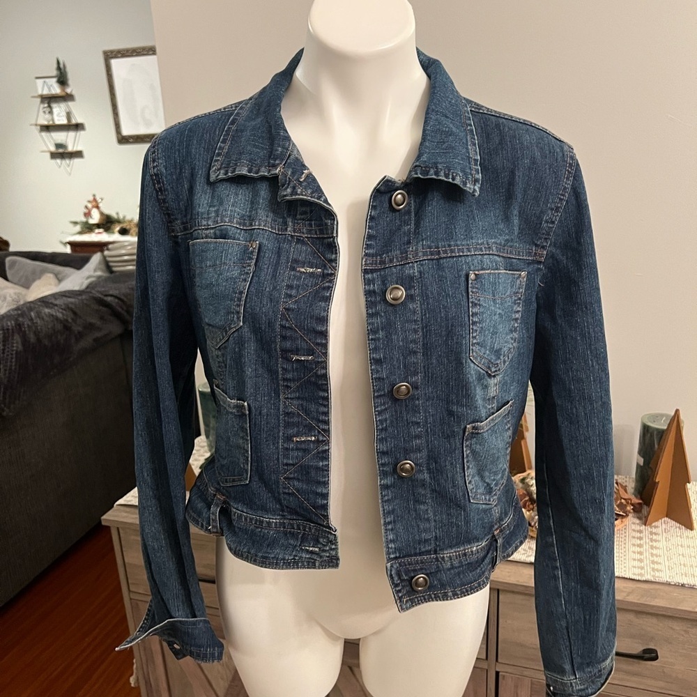 New Look stretch dark wash denim jacket